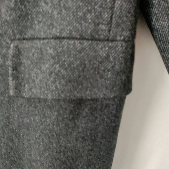 Macy's Jacobson’s Long Overcoat Men's Large Black Wool coat Winter Jacket EUC - Picture 10 of 13